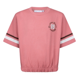 D-zine Aimee Z10176 meisjes T-shirt korte mouw Oud rose