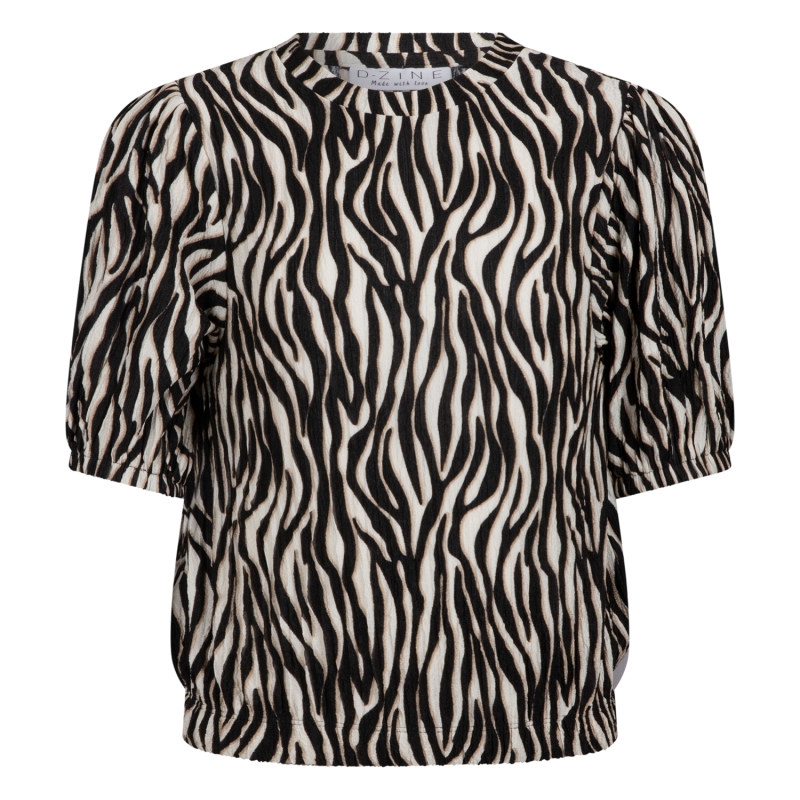 D-zine Arianne Z10183 t-shirts korte mouw Zand