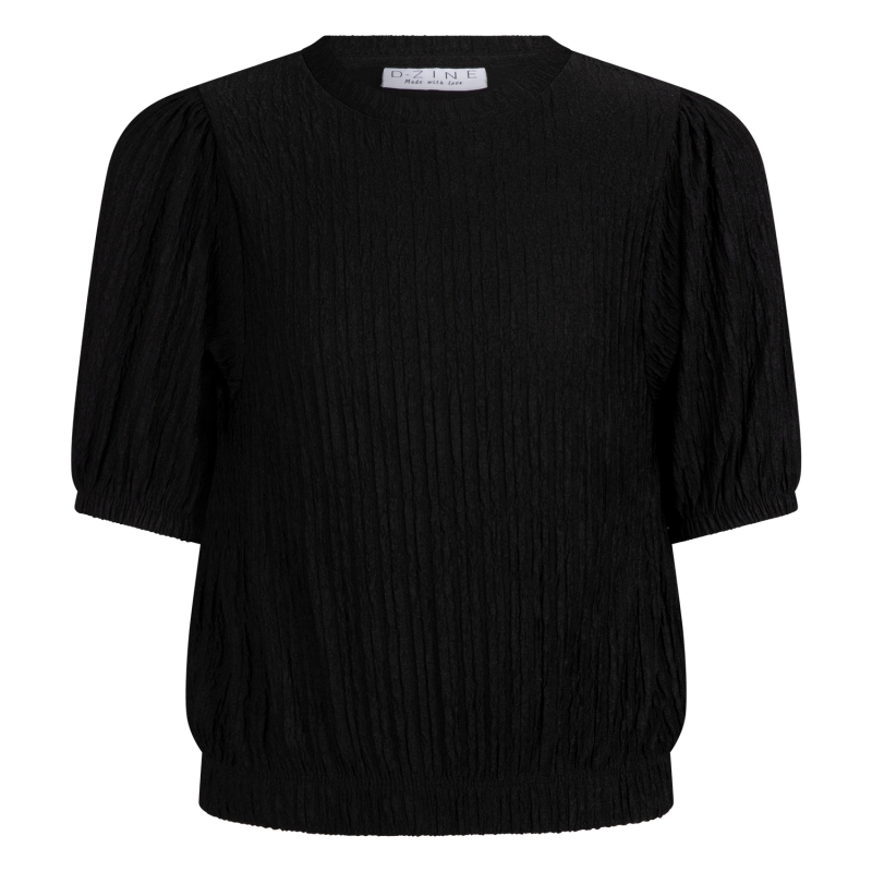 D-zine Arianne Z10183 t-shirts korte mouw Zwart