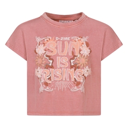 D-zine Asente Z10202 meisjes T-shirt korte mouw Oud rose