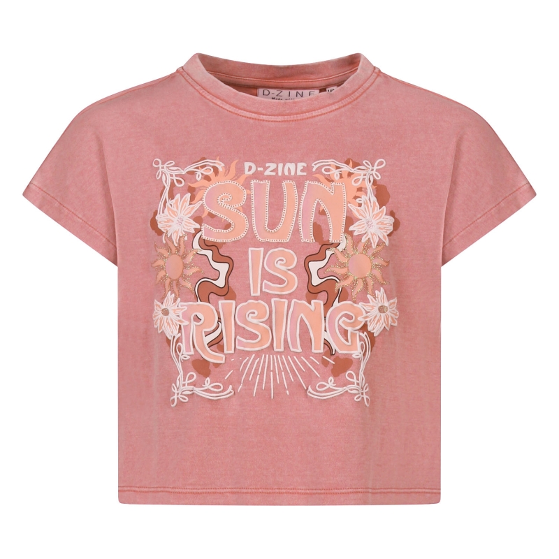 D-zine Asente Z10202 t-shirts korte mouw Oud rose