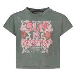 D-zine Asente Z10202 meisjes T-shirt korte mouw Army