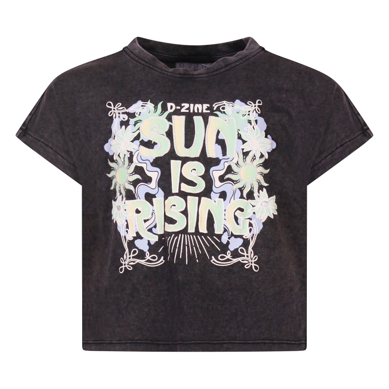 D-zine Asente Z10202 t-shirts korte mouw Zwart