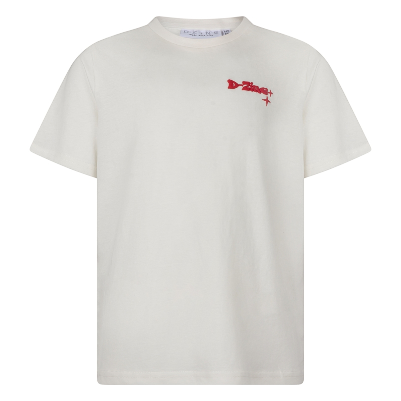 D-zine Ava Z10194 t-shirts korte mouw Ecru