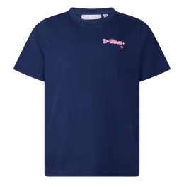 D-zine Ava Z10194 meisjes T-shirt korte mouw Marine
