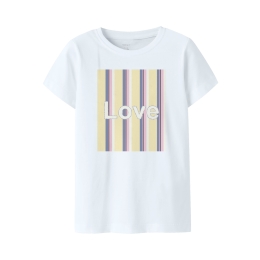 name it NKFFALALA SS NREG TOP BOX meisjes T-shirt korte mouw White