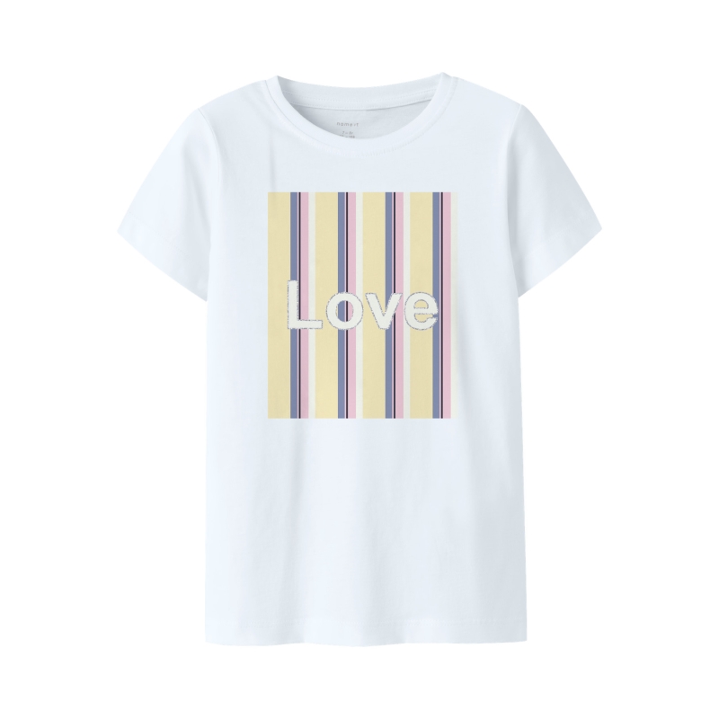 name it NKFFALALA SS NREG TOP BOX t-shirts korte mouw White