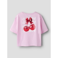 name it NKFFARINAZ SS NREG SHORT TOP BOX t-shirts korte mouw Pink