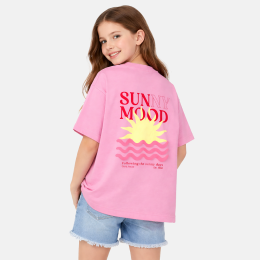 CARS jeans & casuals Teddy kids meisjes T-shirt korte mouw pastel pink