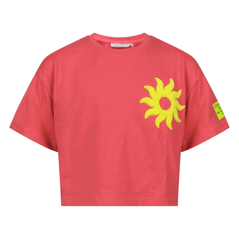 D-zine Angela Z10696 t-shirts korte mouw Rose donker