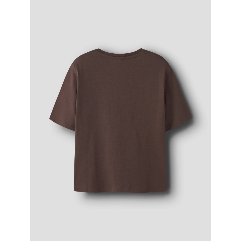 name it NKFKARINA SS NREG TOP PB t-shirts korte mouw Brown