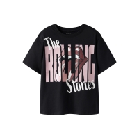 name it NKFDYBA ROLLINGS SS NREG TOP BOX UNV t-shirts korte mouw Black