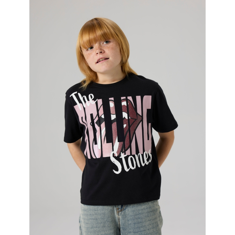 name it NKFDYBA ROLLINGS SS NREG TOP BOX UNV t-shirts korte mouw Black