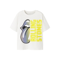 name it NKFDYBA ROLLINGS SS NREG TOP BOX UNV t-shirts korte mouw White