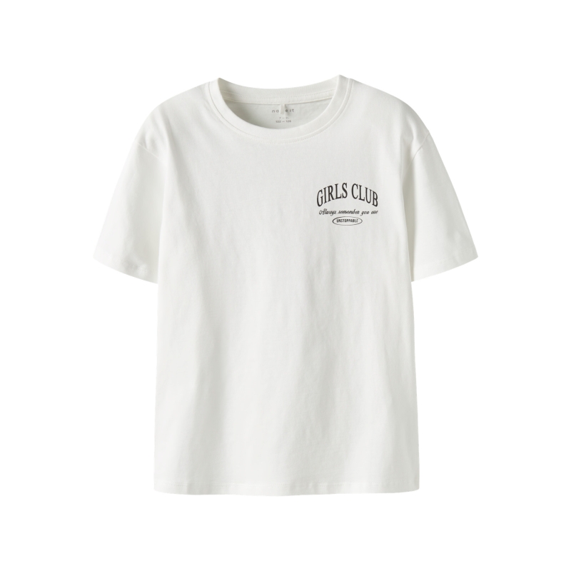 name it NKFTUVA SS NREG TOP BOX t-shirts korte mouw White