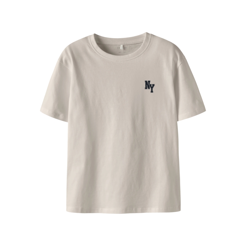 name it NKFTUVA SS NREG TOP BOX t-shirts korte mouw Grey