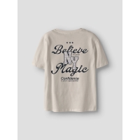 name it NKFTUVA SS NREG TOP BOX t-shirts korte mouw Grey