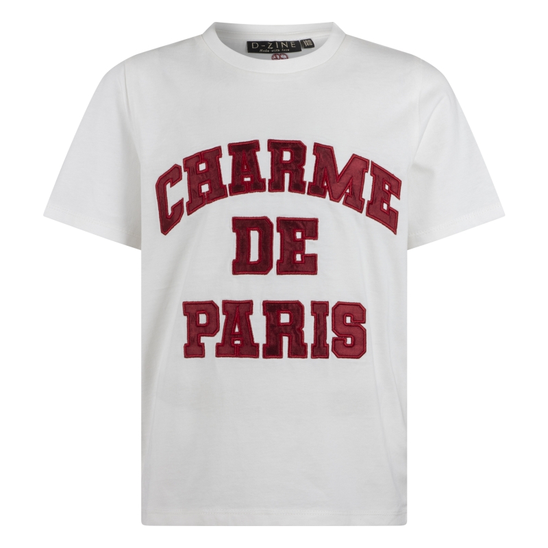 D-zine Beverly W20089 t-shirts korte mouw Ecru