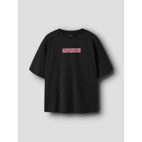 name it NKFLTOM SS RLX TOP t-shirts korte mouw Black