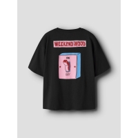 name it NKFLTOM SS RLX TOP t-shirts korte mouw Black