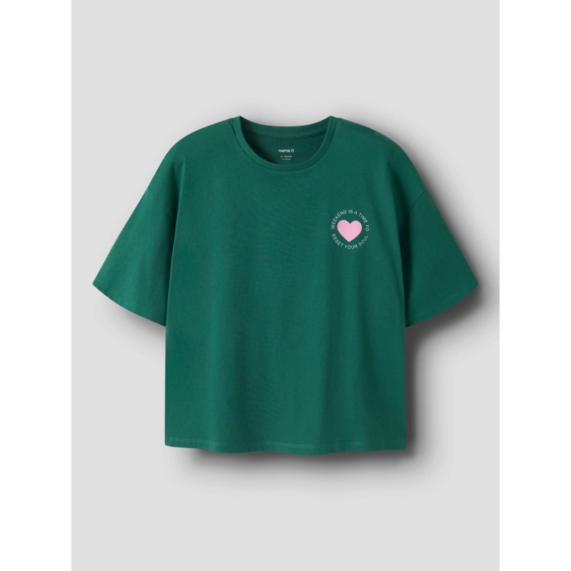 name it NKFLTOM SS RLX TOP t-shirts korte mouw Turquoise