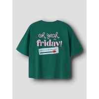 name it NKFLTOM SS RLX TOP t-shirts korte mouw Turquoise
