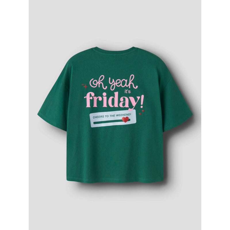 name it NKFLTOM SS RLX TOP t-shirts korte mouw Turquoise