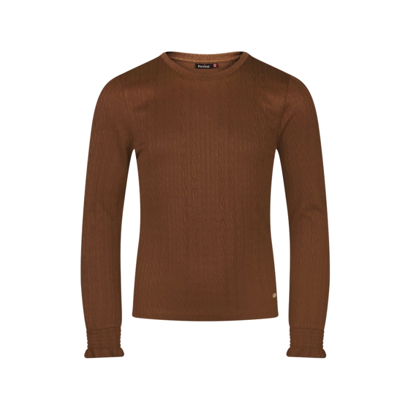 Persival 3110600 W10047 t-shirt lange mouw Bruin