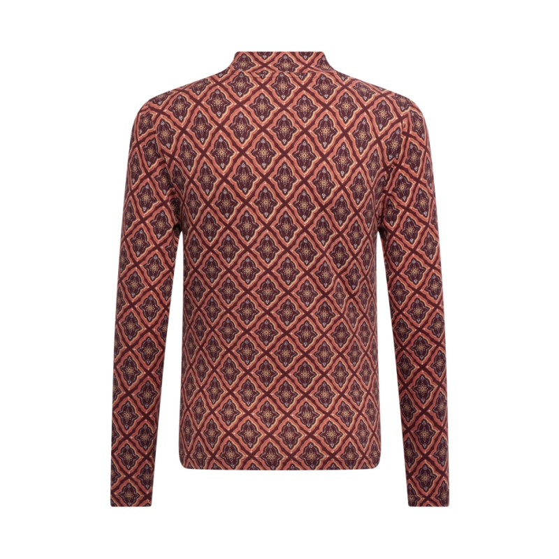 D-zine Tieneke W10121 t-shirt lange mouw Rood bordo