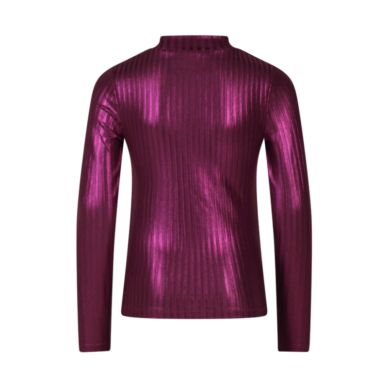 D-zine Tooske W10112 t-shirt lange mouw Paars donker