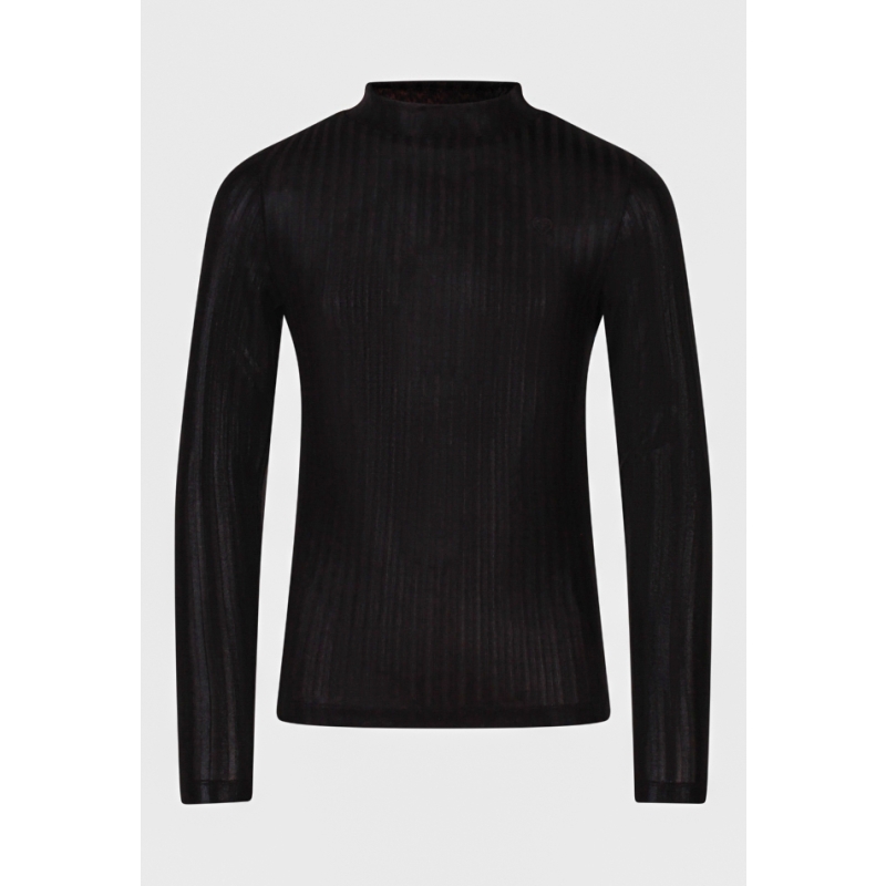 D-zine Tooske W10112 t-shirt lange mouw Zwart