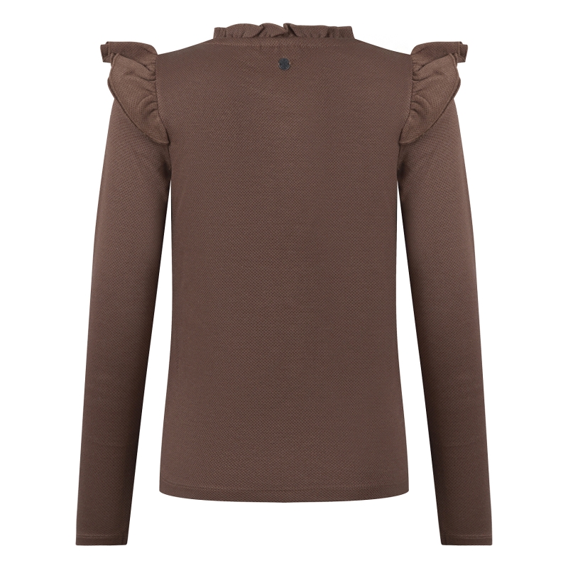 Persival 3310600 W20066 t-shirt lange mouw Bruin donker