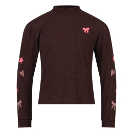 Persival 3310606 W20113 meisjes t-shirts lange mouw Bruin donker