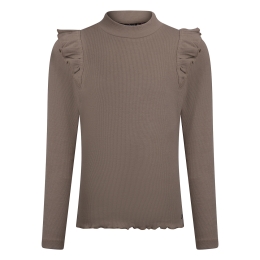 Persival 3310609 W20145 meisjes t-shirts lange mouw Taupe