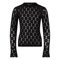 D-zine Lacy W20258 t-shirt lange mouw Zwart