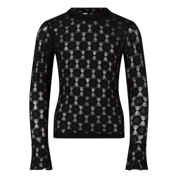 D-zine Lacy W20258 meisjes t-shirts lange mouw Zwart