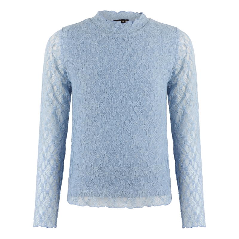 D-zine Bilou W20122 t-shirt lange mouw Bleu