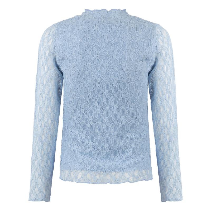 D-zine Bilou W20122 t-shirt lange mouw Bleu