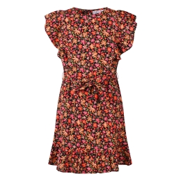 D-zine Linette Z10338 meisjes Jurk Zwart