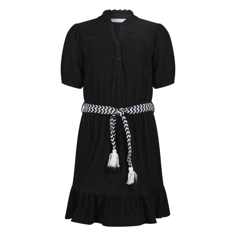 D-zine Asika Z10186 jurken Zwart