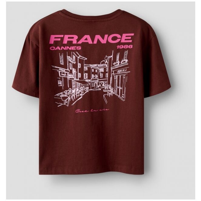 name it name it NKFLINNE SS NREG TOP Bruin Andorra name it NKFLINNE SS NREG TOP Meisjes T-shirt korte mouw Bruin bestel je online bij www.bertusmode.nl/