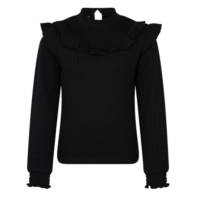 Persival Persival 3110607 W10142 Zwart 02.BLACK.W25 Persival 3110607 W10142 Meisjes t-shirts lange mouw Zwart bestel je online bij www.bertusmode.nl/