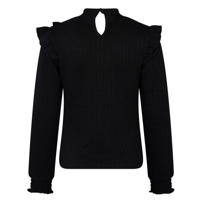 Persival Persival 3110607 W10142 Zwart 02.BLACK.W25 Persival 3110607 W10142 Meisjes t-shirts lange mouw Zwart bestel je online bij www.bertusmode.nl/