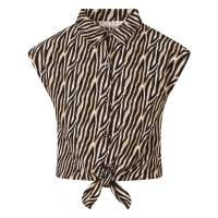 D-zine Hanne Z10332 blouses mouwloos Zwart