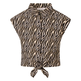 D-zine Hanne Z10332 meisjes blouses mouwloos Zwart