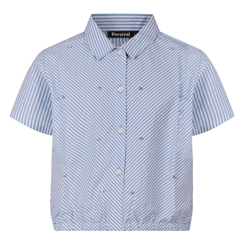 Persival 3210501 Z10031 blouses korte mouw Kobalt