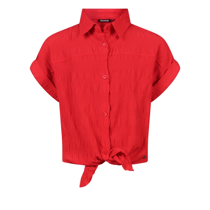 Persival 3210503 Z10082 blouses korte mouw Rood