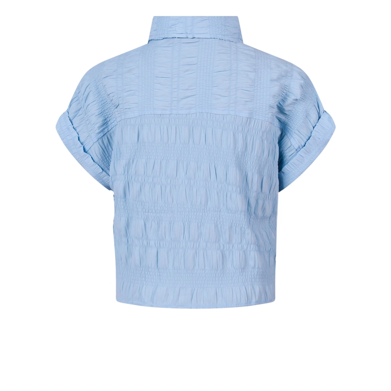 Persival 3210503 Z10082 blouses korte mouw Blauw licht