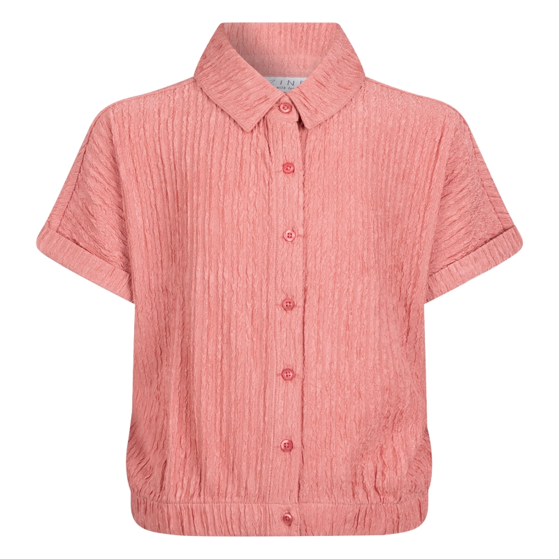 D-zine Asima Z10184 blouses korte mouw Oud rose