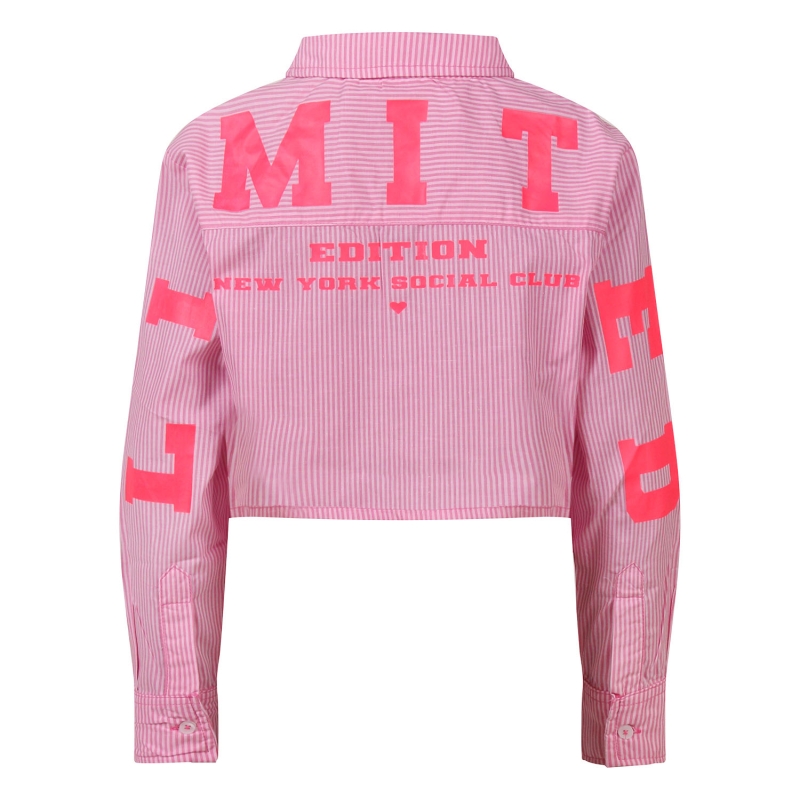 D-zine Arya Z10199 blouses lange mouw Rose